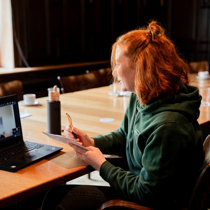 Tafel-Tandem Teilnehmerin im Workshop